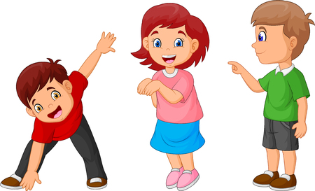 Cartoon happy childrensのイラスト素材