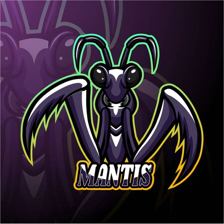 Mantis esport logo mascot designのイラスト素材