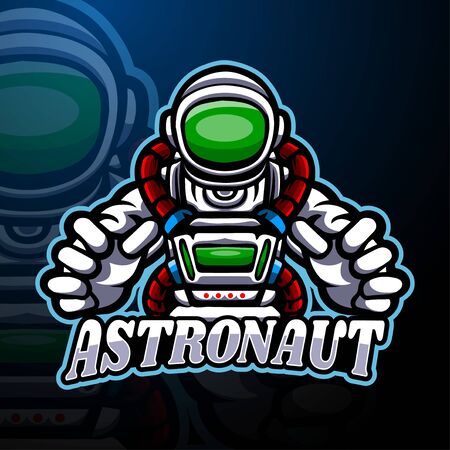 Astronaut esport logo mascot designのイラスト素材
