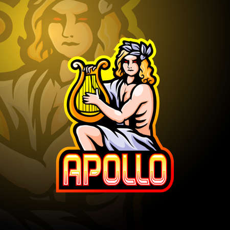 Apollo esport logo mascot designのイラスト素材
