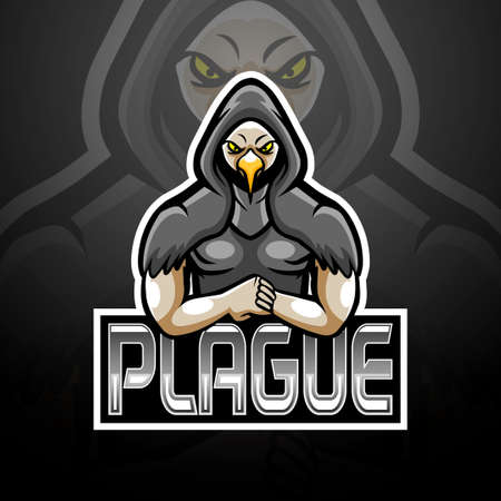 Plague esport logo mascot designのイラスト素材