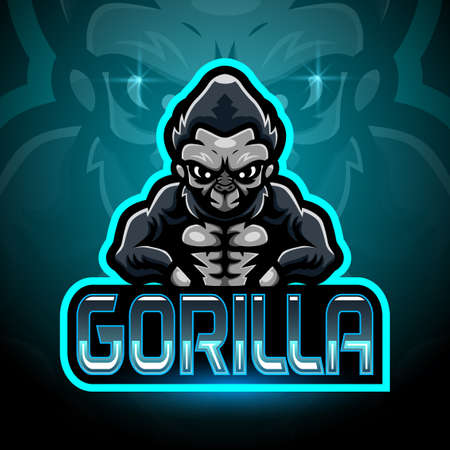 Gorilla esport  mascot designのイラスト素材