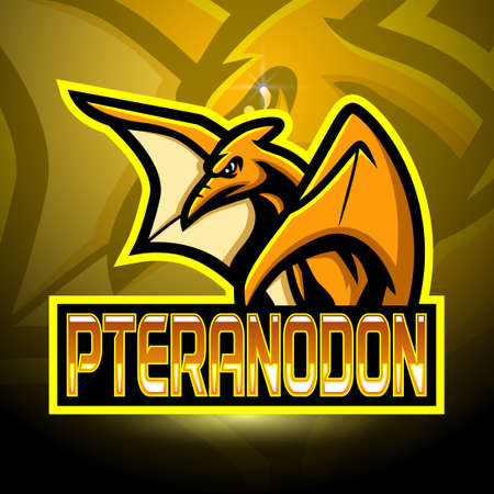 Pteranodon esport mascot designのイラスト素材
