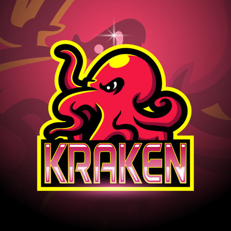 Kraken esport logo mascot designのイラスト素材