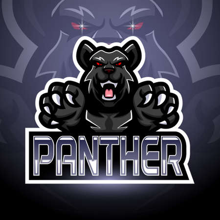 Panther esport logo mascot designのイラスト素材