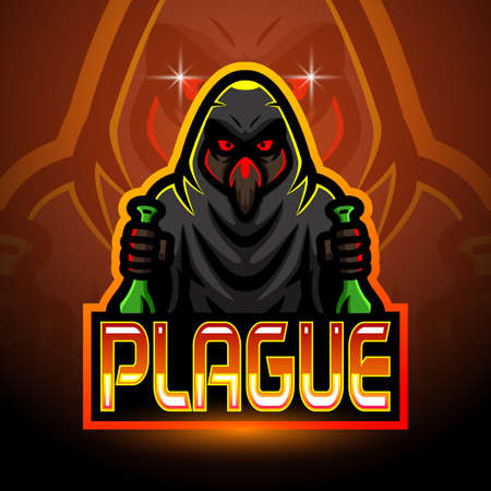 Plague esport logo mascot designのイラスト素材