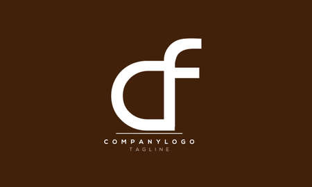 Alphabet-letters-Initials-Monogram-logo-DF,FD,D-and-Fの写真素材