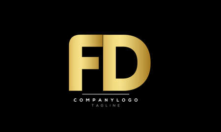 Alphabet-letters-Initials-Monogram-logo-FD,DFの写真素材