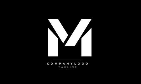 Alphabet-letters-Initials-Monogram-logo-MV,VMの写真素材