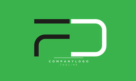 Alphabet-letters-Initials-Monogram-logo-FD,DF,F-and-Dの写真素材