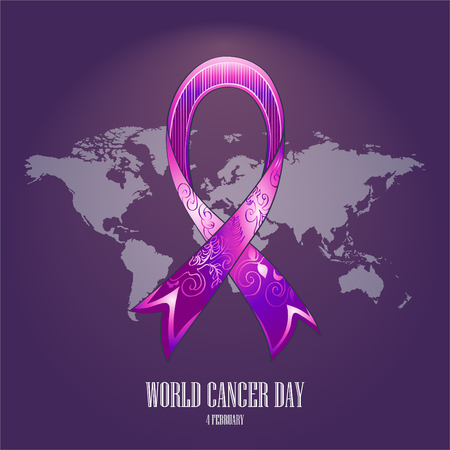 world cancer day illustration elements vector color line art - Vectorのイラスト素材