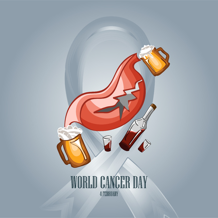 world cancer day illustration elements vector color line art - Vectorのイラスト素材