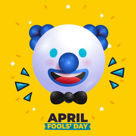 Realistic illustration of April Fools Day Background designのイラスト素材