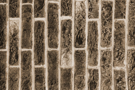 Brick Wall Texture Brown Brick With White Filling Background Rustic Texture