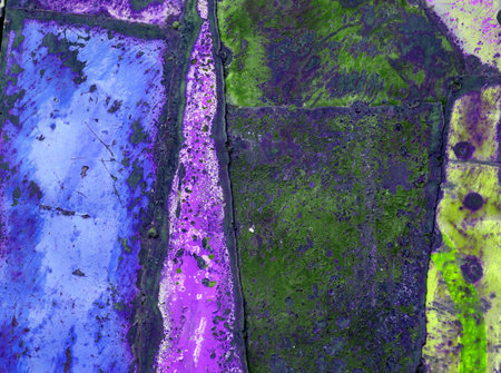 Colorful Old Painted Steel Sheets Abstract Background Rustic Texture