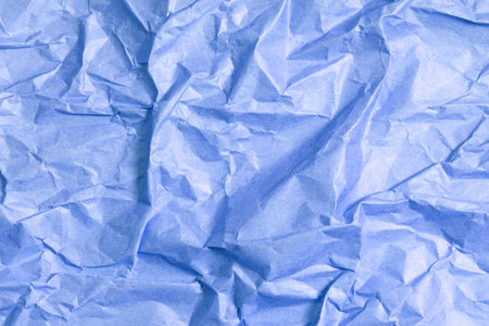 Crumpled Recycled Blue Paper Background Paper Texture