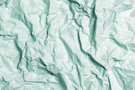 Crumpled Blue Paper Texture Wrinkled Paper Background With Cracks Kinks Paper Textureの写真素材