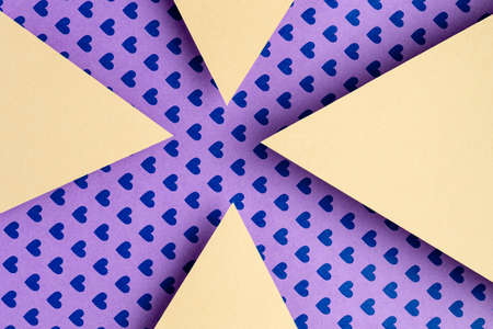 Top View Beige Paper Triangles Paper Textureの写真素材