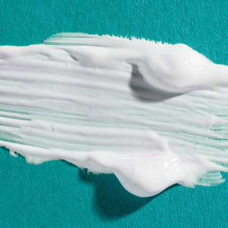 White Brush Stroke With Blue Background strain abstract backgroundの写真素材