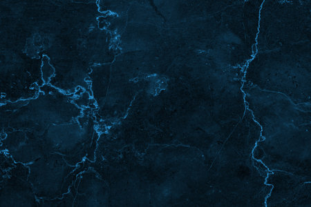 Blue marble patterned texture background. marble of Thailand, abstract natural marble black and blue for design.の写真素材