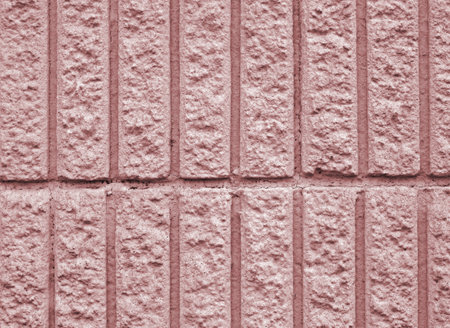 Pink brick wall texture or background for design with copy space for text or image.の写真素材