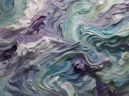 abstract background with blue, purple and black paint splashes.