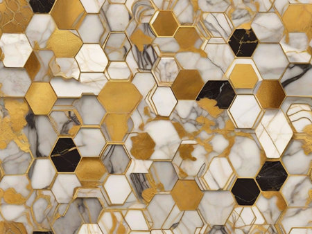 Marble texture background pattern with gold and black. High resolution photo.
