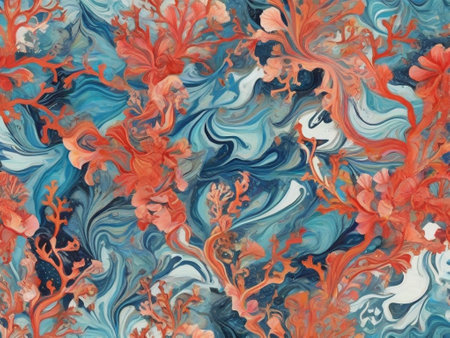 Marbled abstract background. Liquid marble pattern. Colorful texture.のイラスト素材