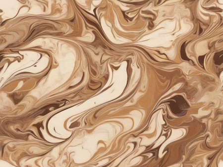 Brown and beige abstract background. Liquid marble pattern. Vector illustration.のイラスト素材