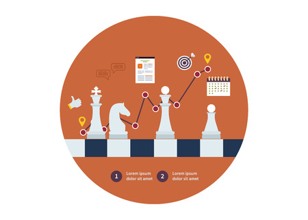 Set of flat design vector illustration concepts for strategy planning, successful business and emerging marketのイラスト素材