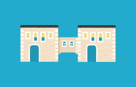 Building icon. Flat design modern vector illustration icons set of urban landscape and city life.のイラスト素材