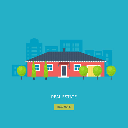 Flat design modern vector illustration icons set of urban landscape and city life. Building iconのイラスト素材