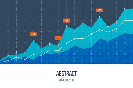 Business diagram graph chart. Investment growth. Investment business. Investment management. Financial strategy concept.のイラスト素材