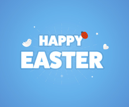 Happy Easter logo template.  Happy Easter isolated. Easter egg design logo template set for poster. Happy Easter illustration for greeting card, ad, poster, flier, blog, articleのイラスト素材