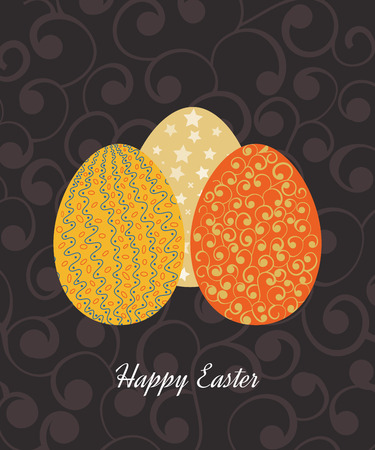Vintage easter egg design set. Easter collection. Easter eggs vector icons flat style. Easter eggs isolated vector. Easter Day. Easter Art. Happy Easter illustration for greeting card, poster, banner.のイラスト素材