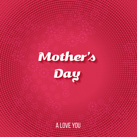 Happy Mother's Day Greeting Card. Mothers day card with heart background.のイラスト素材