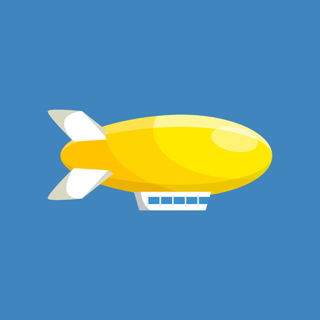 Modern airship balloon aerostat transport.のイラスト素材
