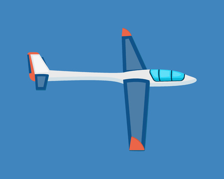 Air vehicles. A modern land glider hovering in the air.のイラスト素材