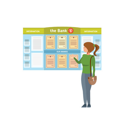 Girl is acquainted with stand, in hospital room, awards, thanks.のイラスト素材