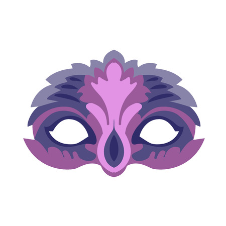 Mask in form of silhouette of face, with ornaments.のイラスト素材