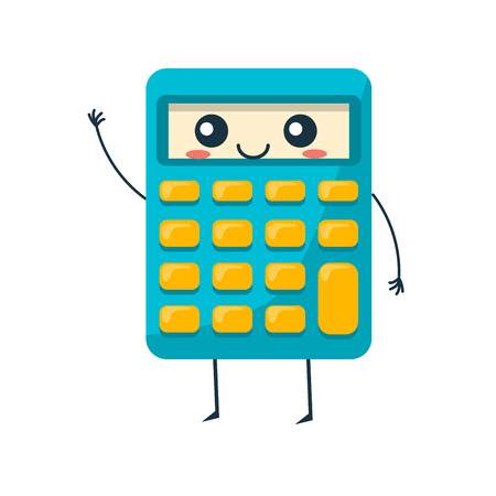 Funny modern electronic calculatorのイラスト素材