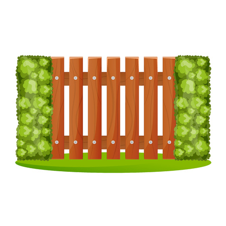 Decorative wooden fences.のイラスト素材