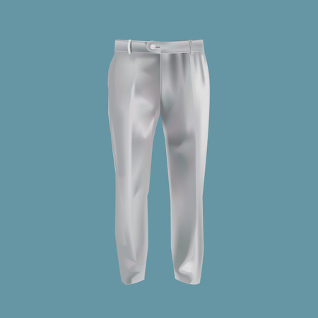 Mock-up of men's clothing, templates. Men's business pants, trousers for active life, for working. Black version of the template. Outer clothing in dark colors. Fashionable clothes mock-up. Vector illustration.のイラスト素材