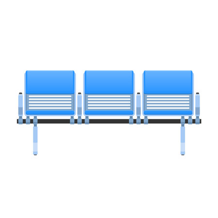 Seats in airport room, waiting area for passengers of flight.のイラスト素材