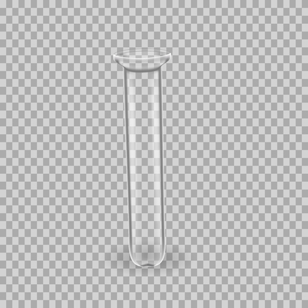 Scientific glassware, test tubes. Realistic templates, flasks of elongated shape.のイラスト素材
