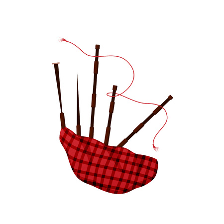 Traditional musical wind instrument. National Scottish musical instrument.のイラスト素材