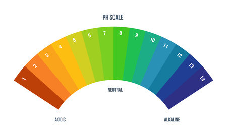 Color scale palette for chemist for laboratory analysis. Color designation.のイラスト素材