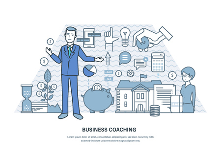 Business coaching. Corporate training, teaching of business people, colleagues, partners.の写真素材