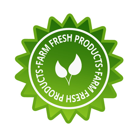 Eco-friendly natural products, farm fresh products, biological labels, tags, stickers.のイラスト素材