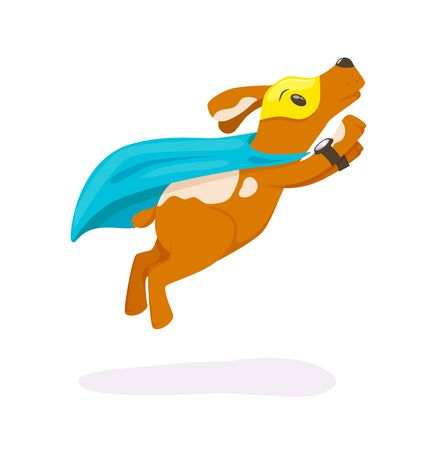 Cute superhero animal kids with a superhero cape and masks.のイラスト素材
